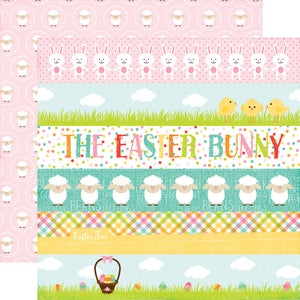 Echo Park:  12x12 Paper - Double-Sided Single Sheet - Celebrate Easter - Border Strips