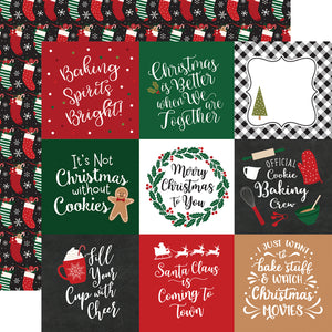 Echo Park: 12x12 Double-Sided Paper - A Gingerbread Christmas - 4x4 Journaling Cards