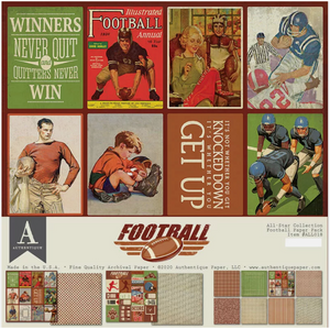 AUTHENTIQUE PAPER, LLC:  Football - All Star Paper Pack Collection Kit