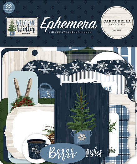 Carta Bella:  Ephemera - Welcome Winter