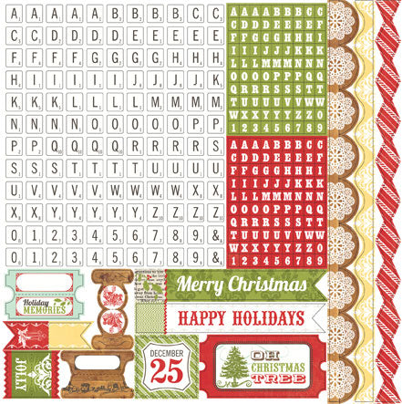 Echo Park: 12x12 Christmas Alpha Stickers - Christmas This & That